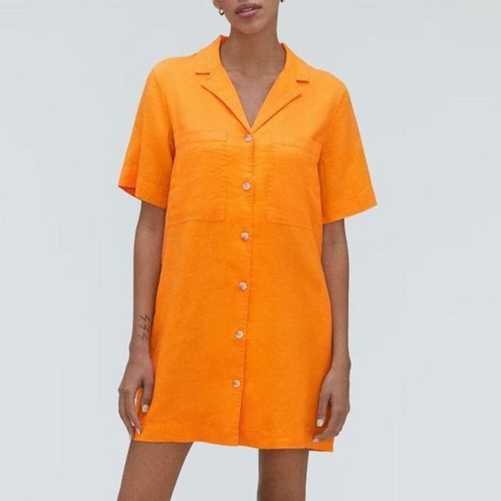 ✨ ISO ✨ Linen Workwear Dress in Turmeric